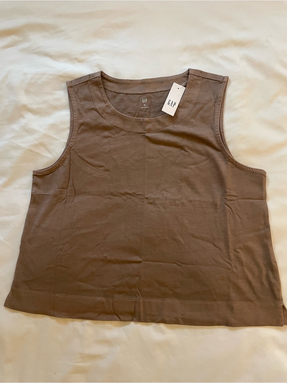 GAP Women's Tank Top in Taupe Brown